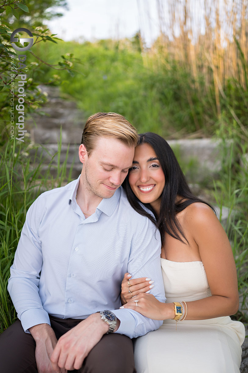 Intimate engagement photos by the lake