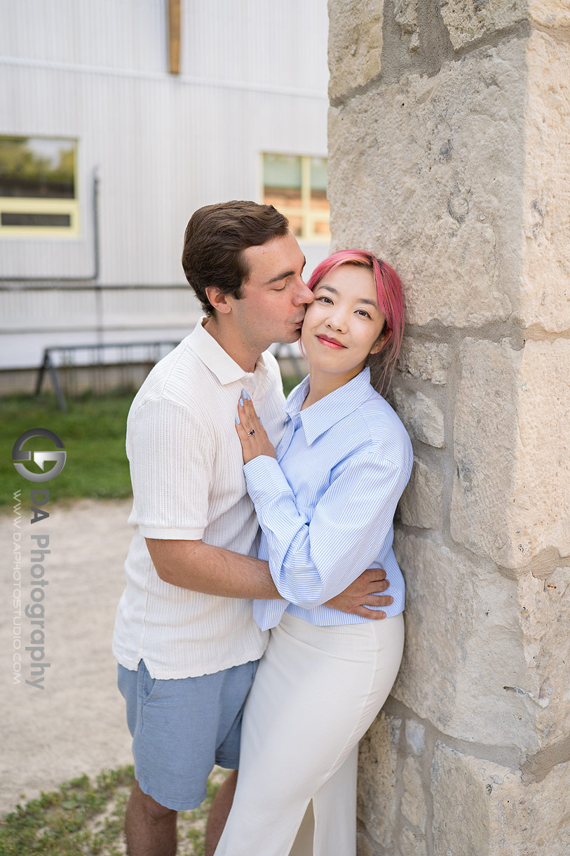 Engagement Photo at Goldie Mill Ruins in Guelph