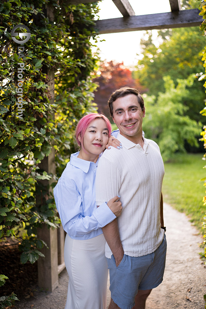 Engagement photos in the English Garden at the University of Guelph Arboretum