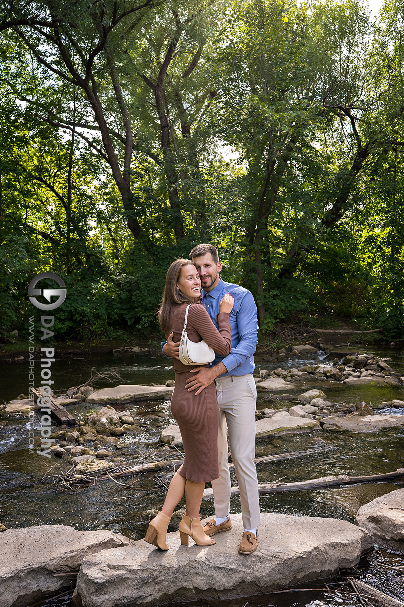 Engagement photographers in Milton at Mill Pond