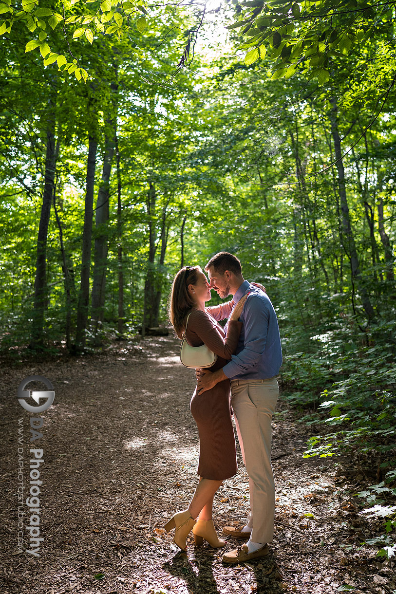 Intimate engagement photography in Milton