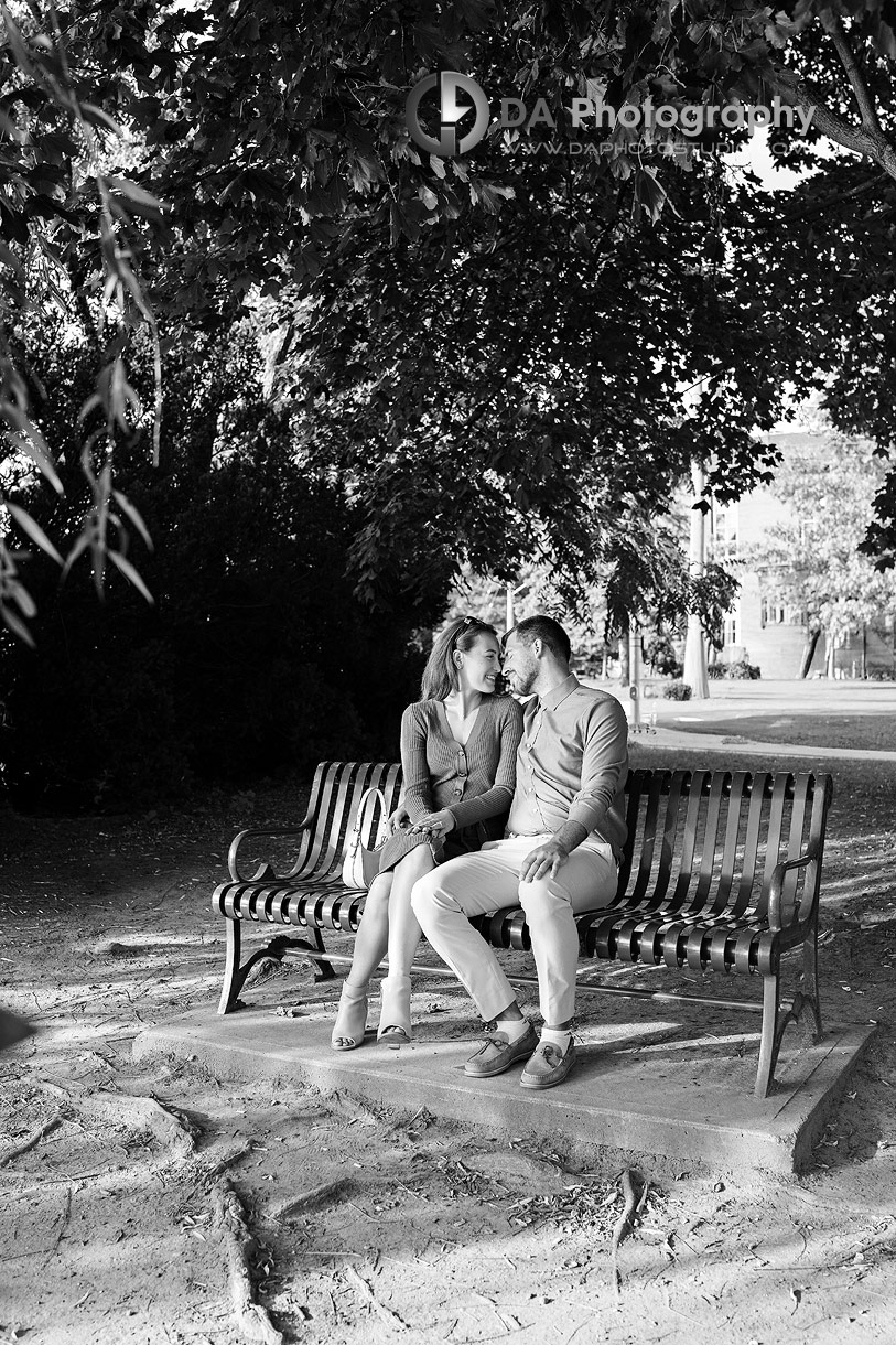 Intimate engagement photos in Milton
