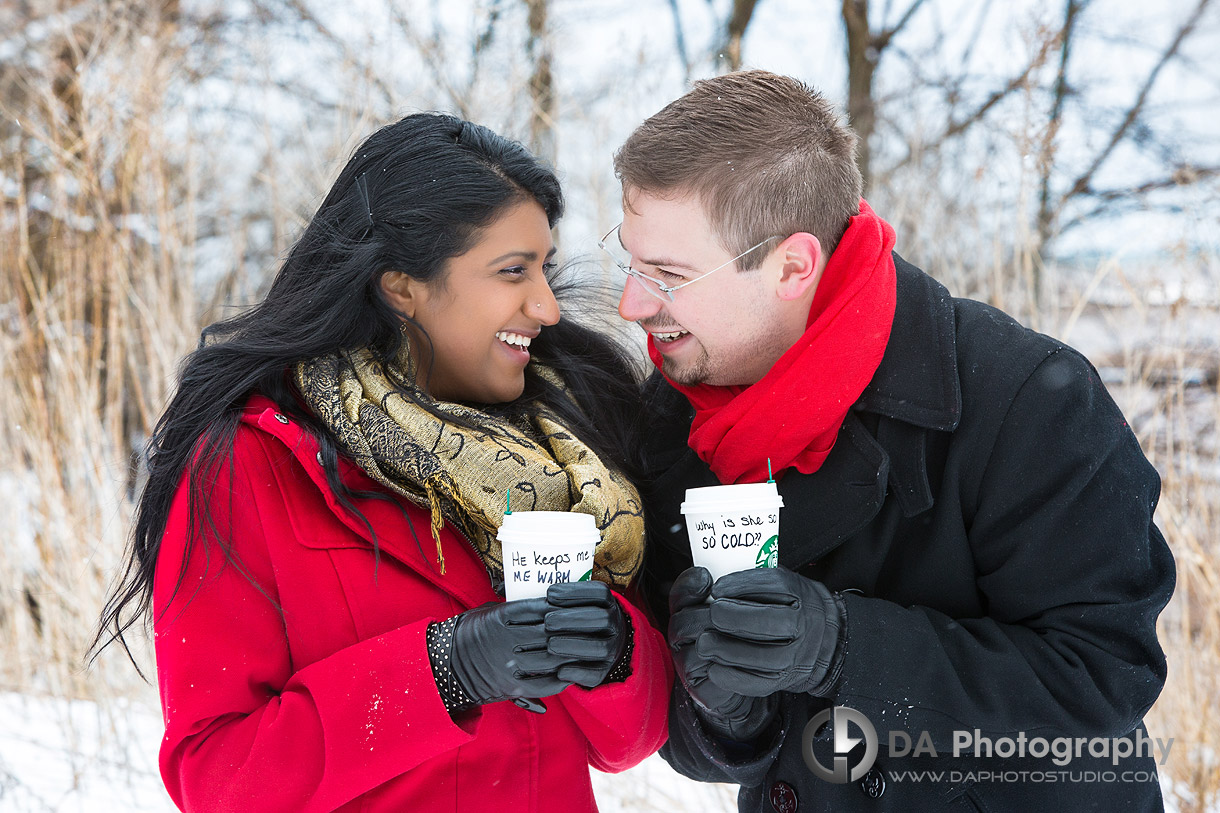 Winter Engagement at Paletta Mansion