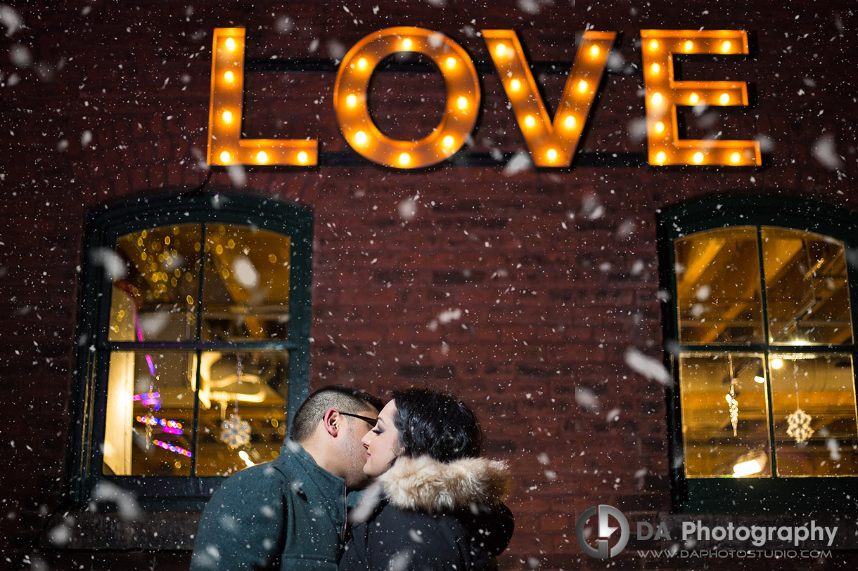 Christmas Engagement at Distillery District