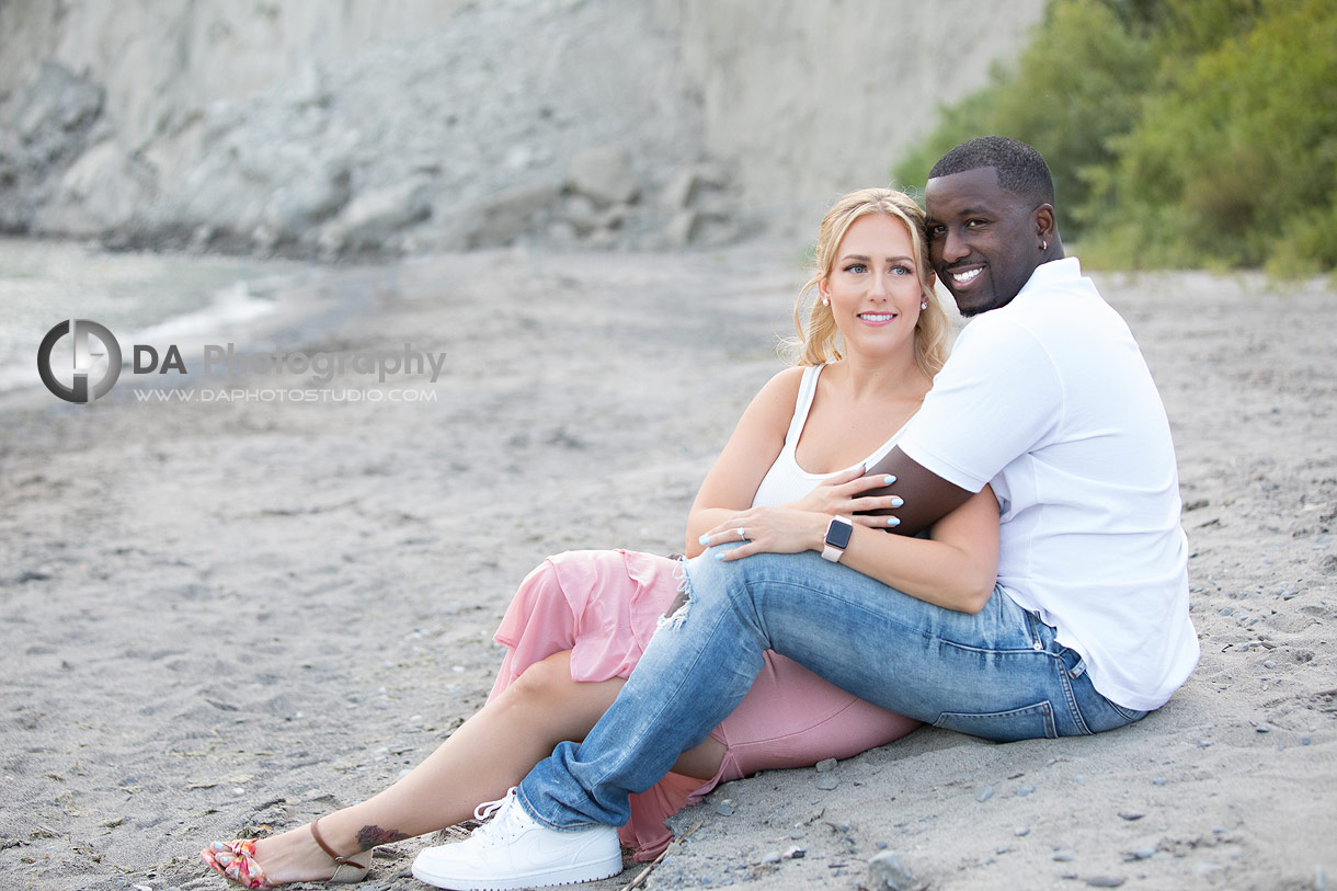 Engagement at the Scarborough Bluffs at Sunset