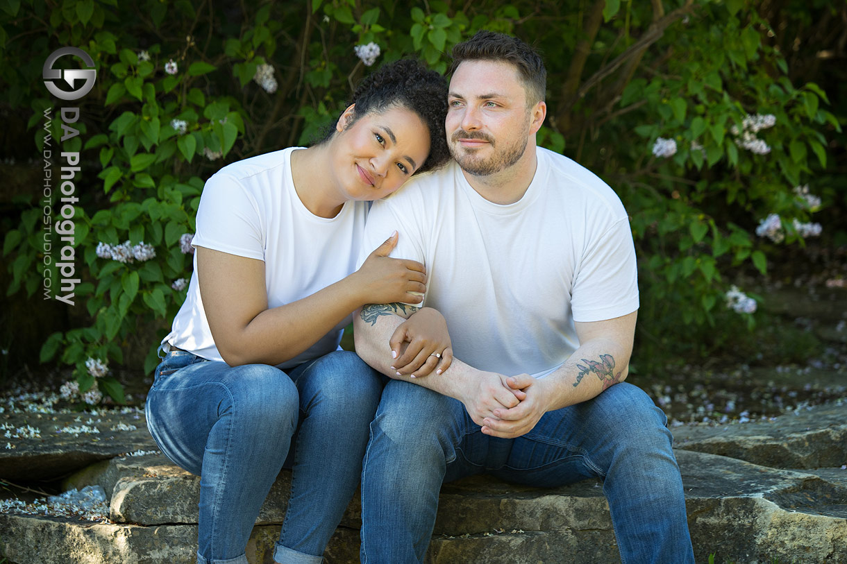 Spring Engagement at Ball Falls in Jordan