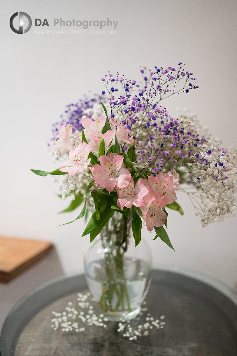 Photo of a flowers during a reception Photo of a flowers during a reception