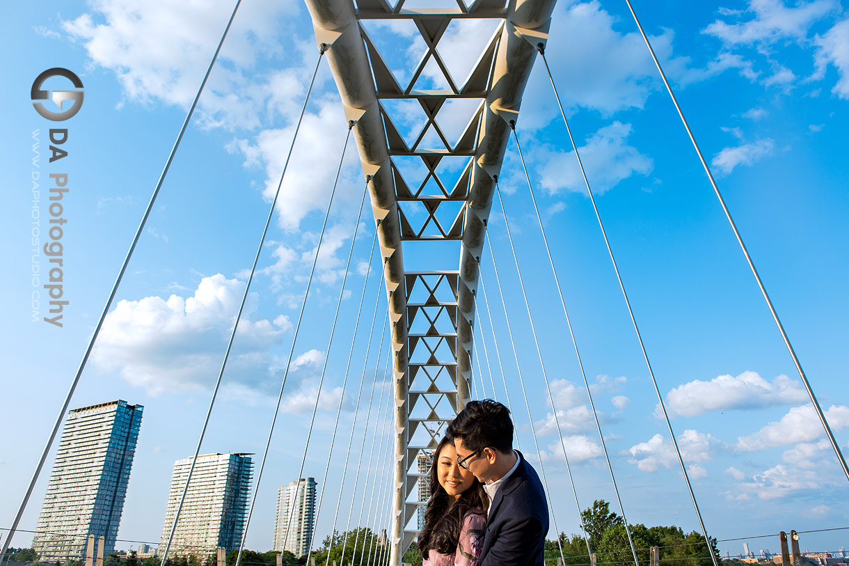 Engagement photos at the Arched Bridge in Toronto