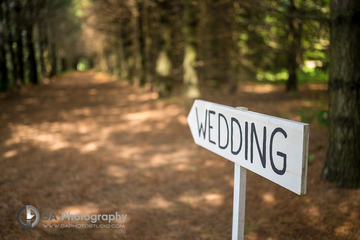 A sign directing the wedding guests A sign directing the wedding guests