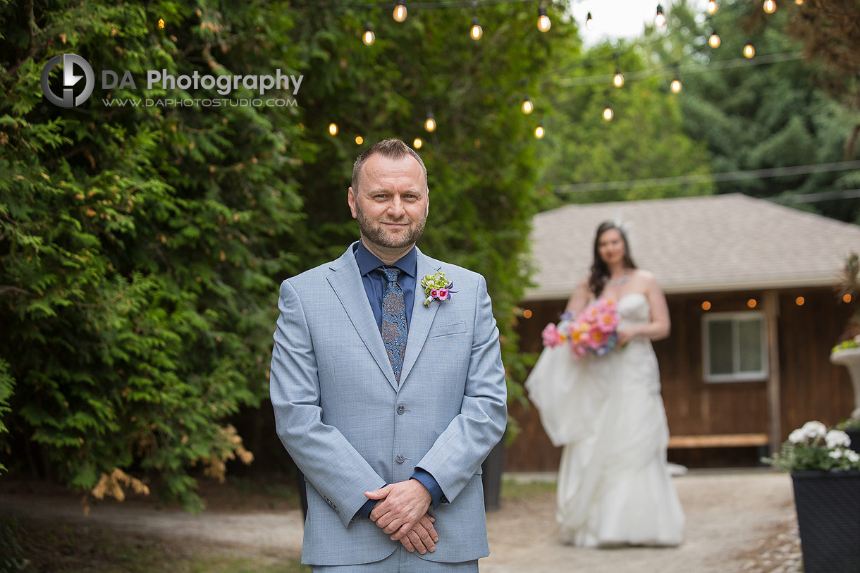 Groom at CJ Country Events first-look photos Groom at CJ Country Events first-look photos