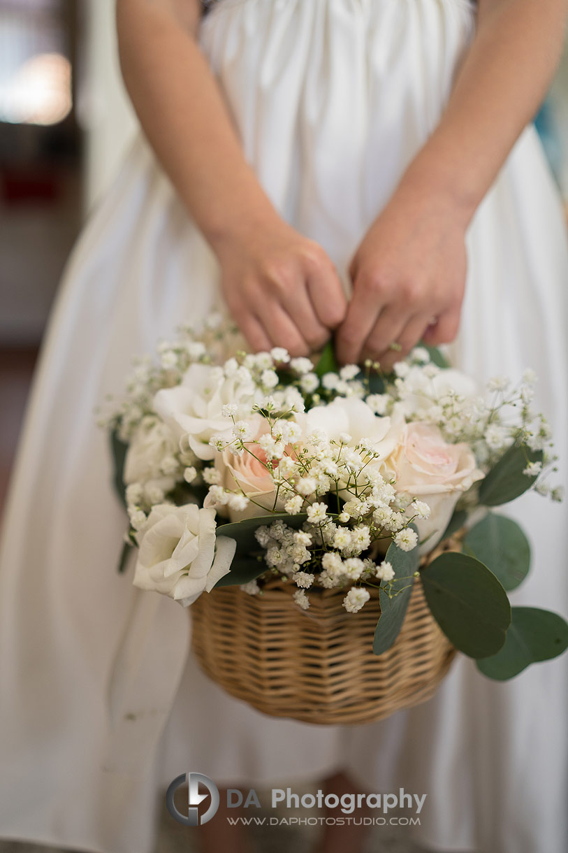 Flower basket held by flower girl Flower basket held by flower girl