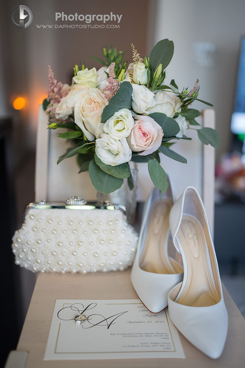 Close up photo of a brides accessories Close up photo of a brides accessories