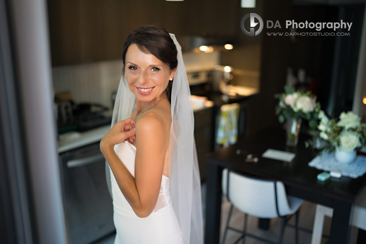 Bride excited before her first-look photos Bride excited before her first-look photos