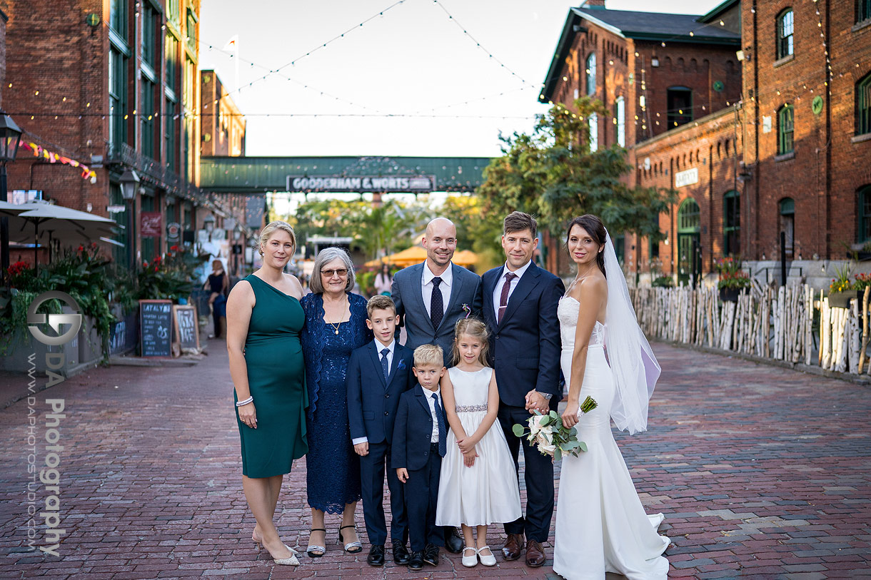 Family Photos during a wedding at Distillery District Family Photos during a wedding at Distillery District