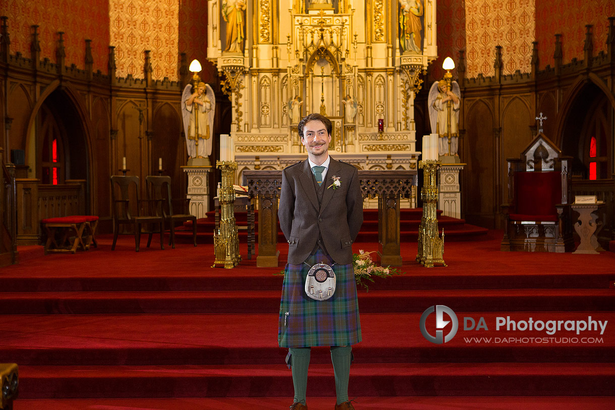 Groom at St. Mary’s Church in Kitchener