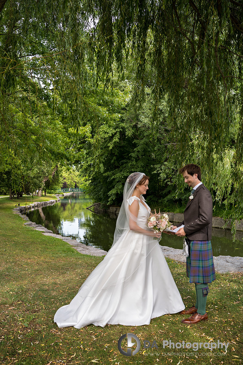 Private vows on a Weddings at Victoria Park