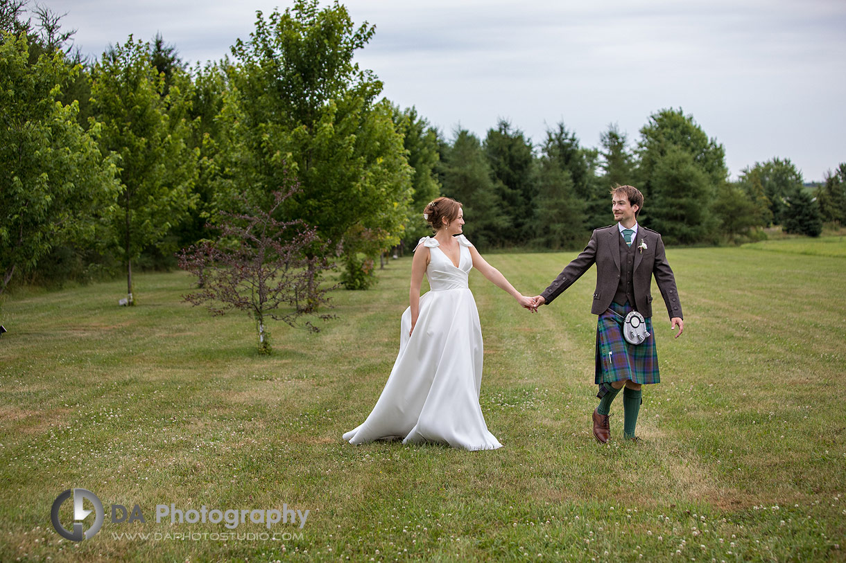 Wedding photos behind Alma Community Centre