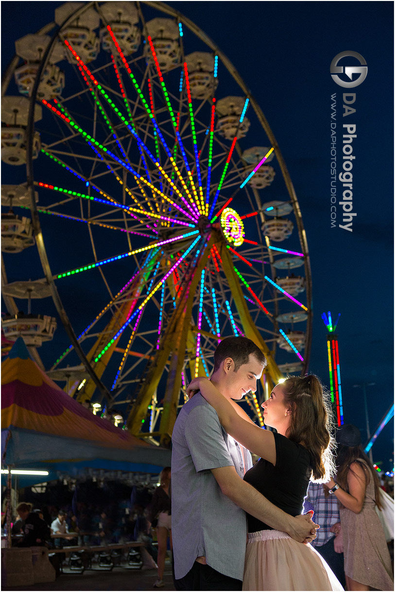 Engagement Photos at CNE at Night