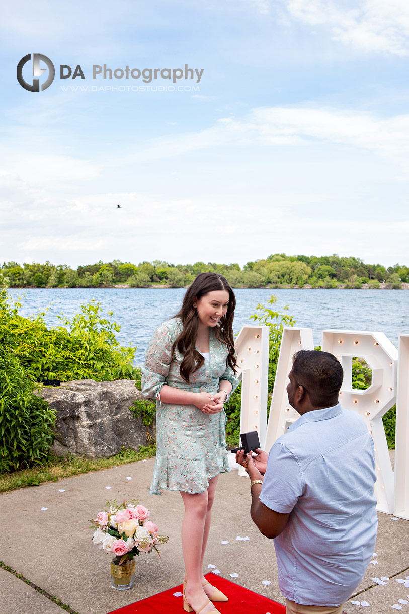 Mississauga proposal photographer at Adamson Estate