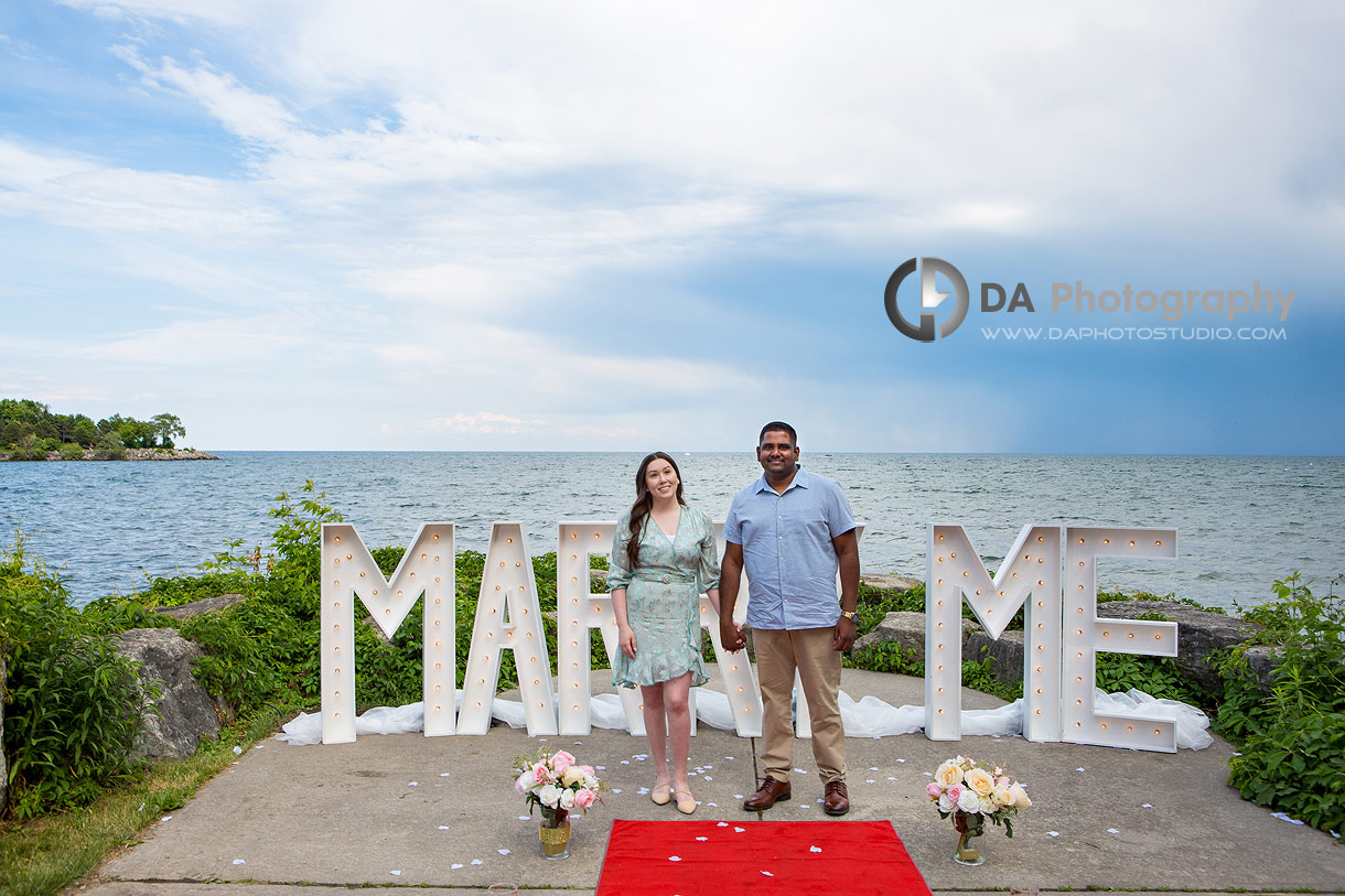 Intimate proposal photos at Adamson Estate