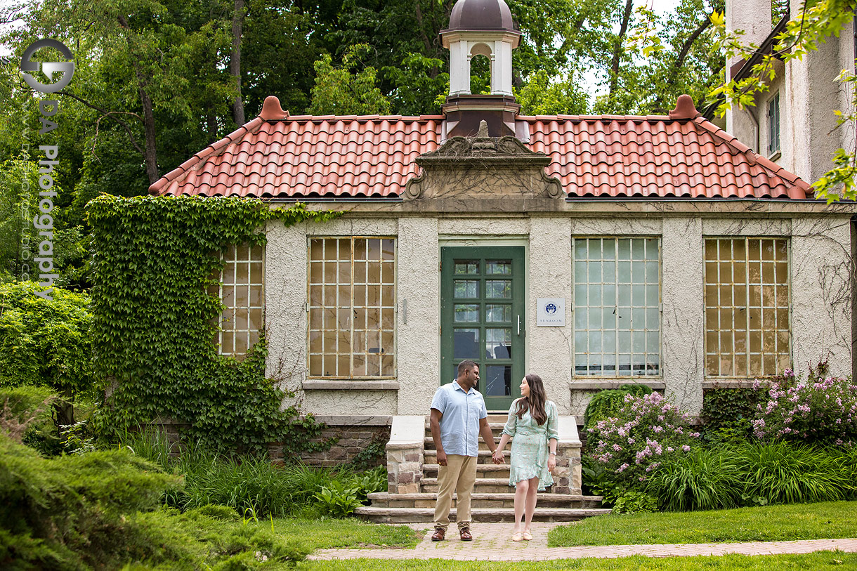 Intimate engagement photo at Adamson Estate