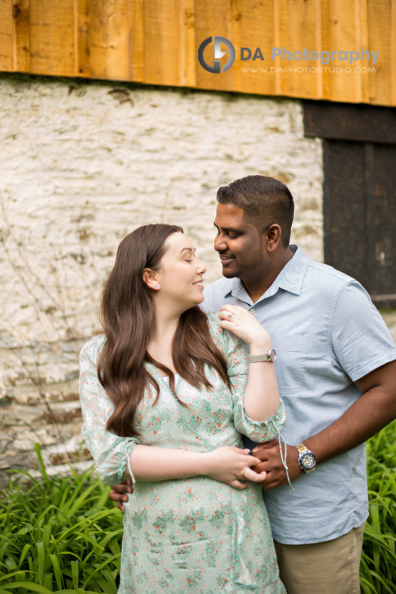 Intimate engagement photo in Mississauga
