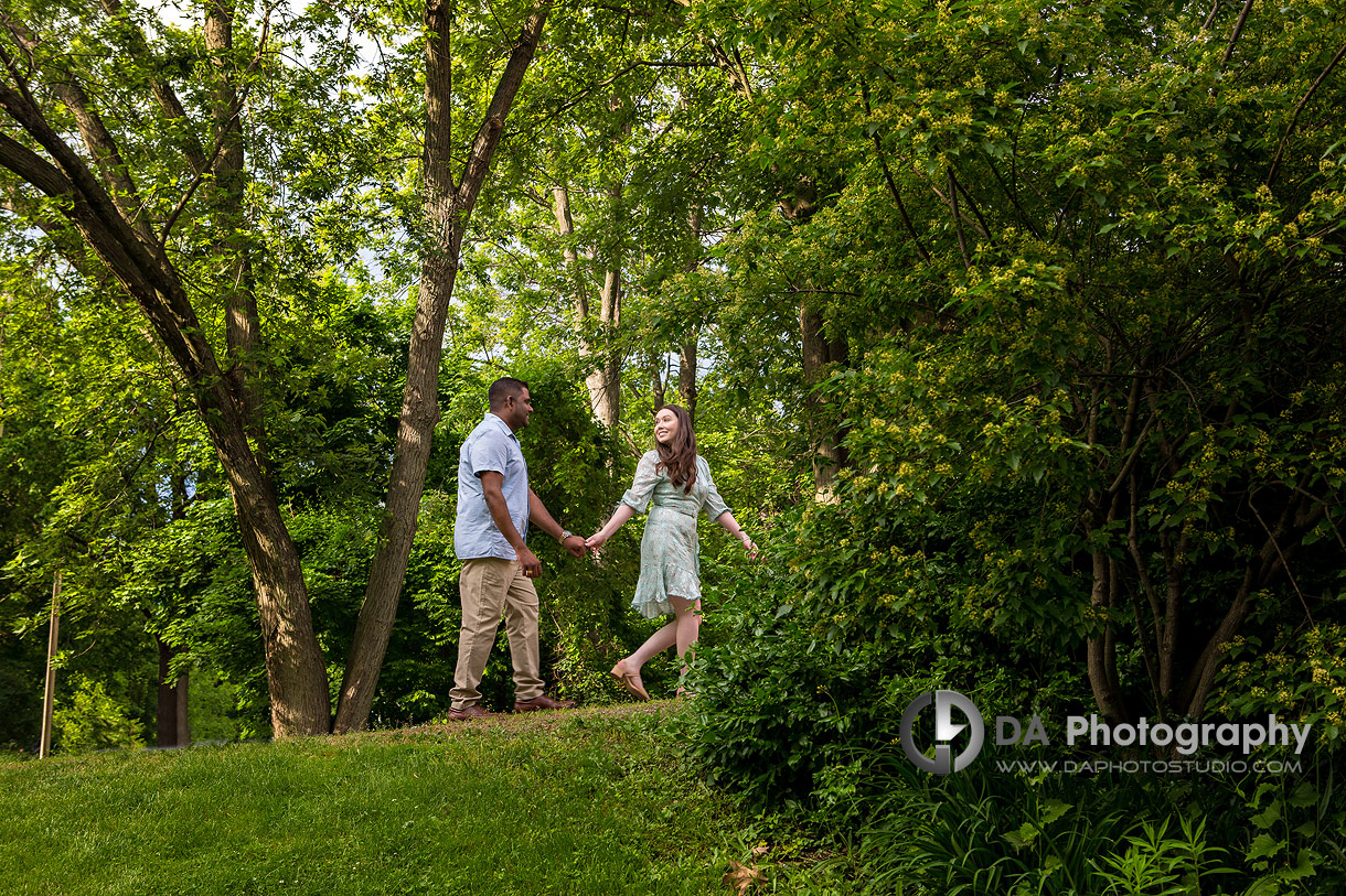 Engagement photographer in Mississauga at Adamson Estate