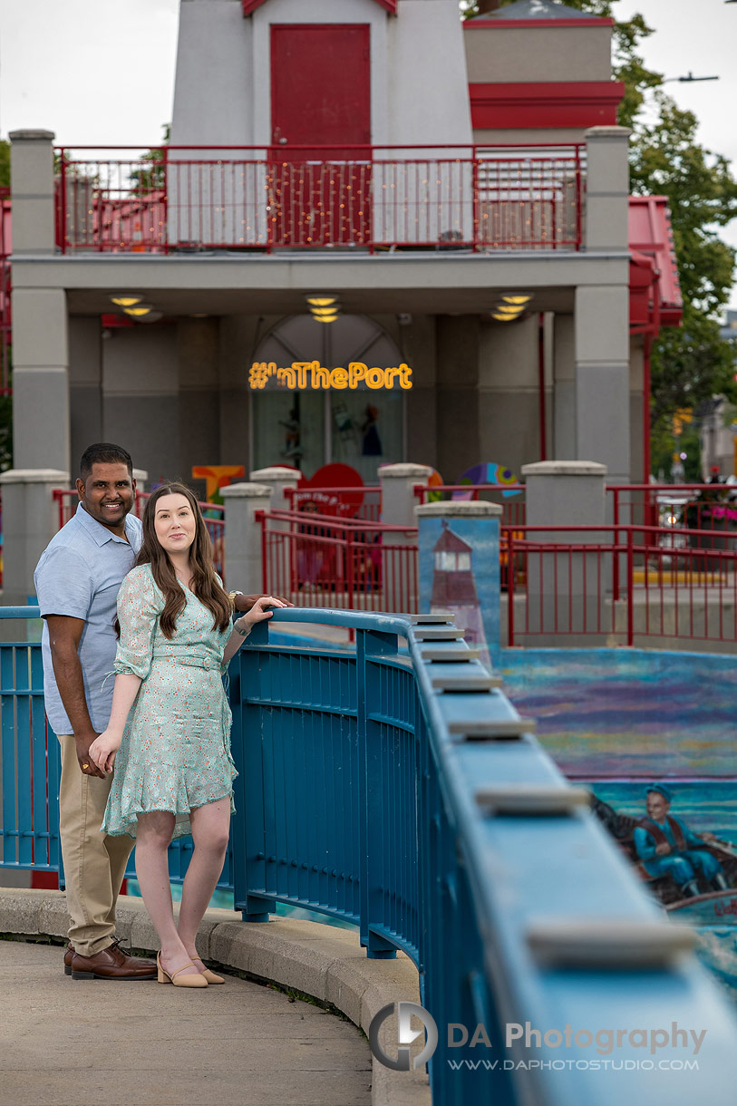 Engagement photos in Mississauga at Port Credit Lighthouse