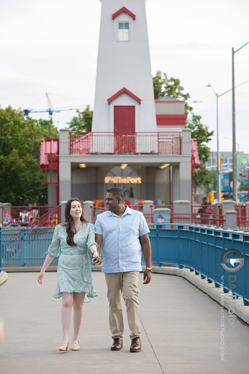 The Port Credit Lighthouse Engagement Photo