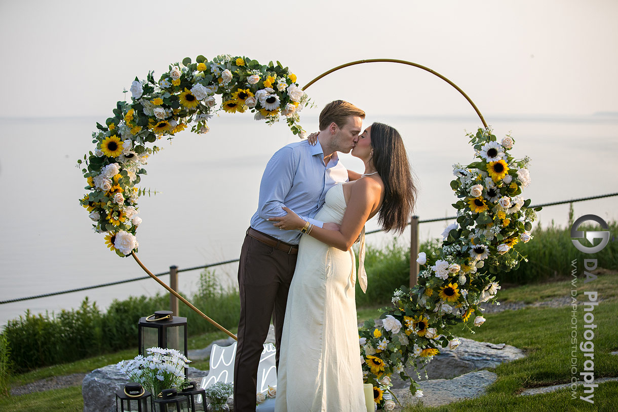 Engagement in Port Dover by Lake Erie at Sunset