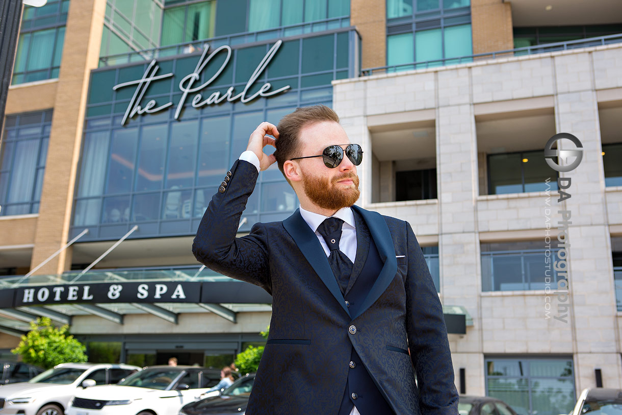 Groom at Pearle Hotel and Spa Wedding