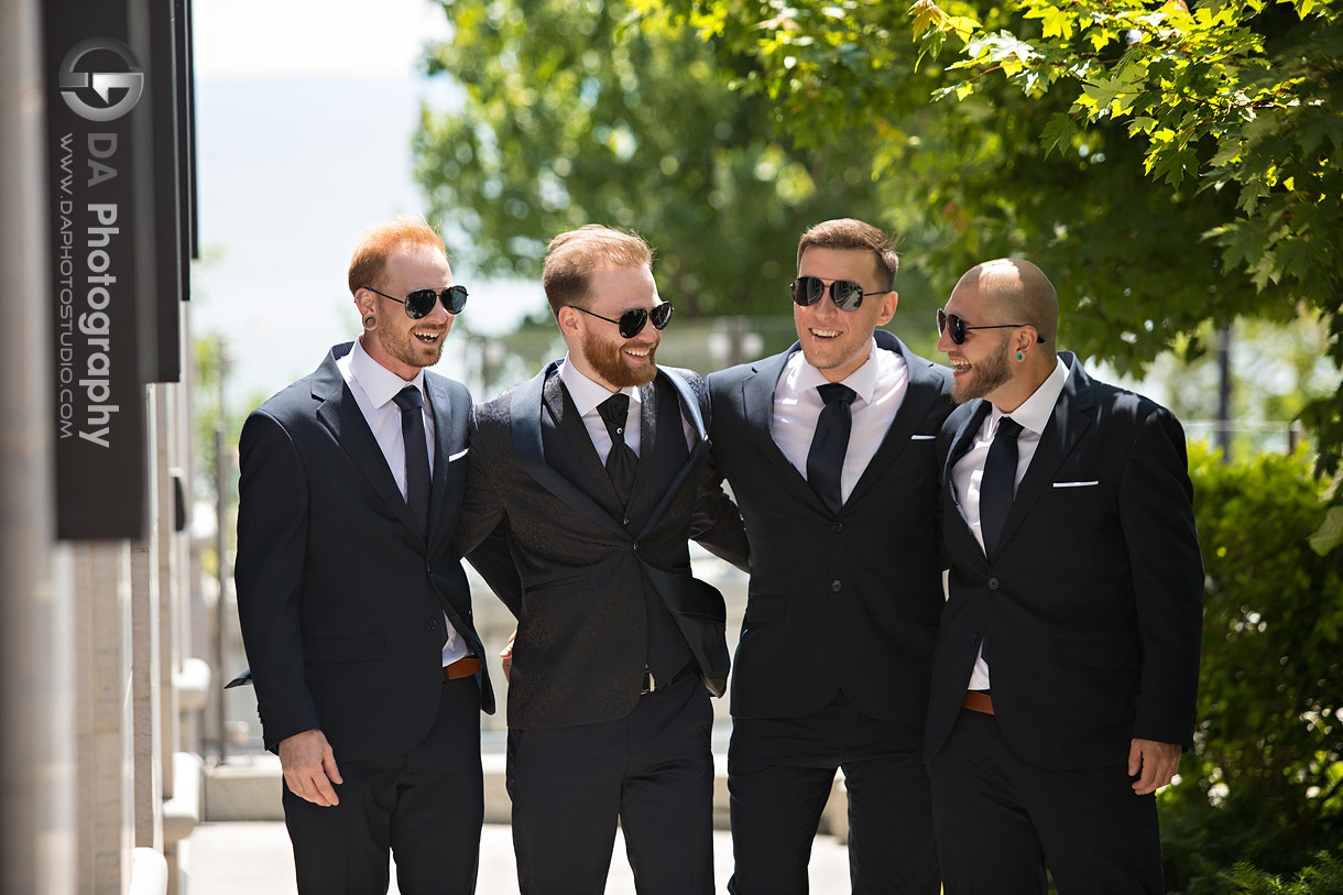 Fun photo of a Groomsman at Pearle Hotel and Spa