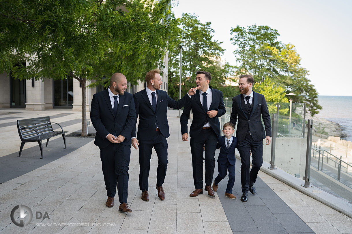 Groomsman's at a Pearle Hotel Garden Wedding