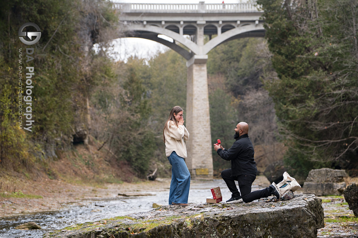 Surprise Proposal at Elora Gorge