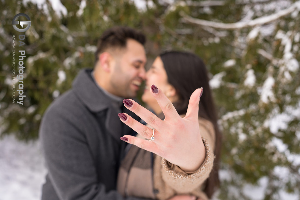 Elora Engagement Photography in Winter