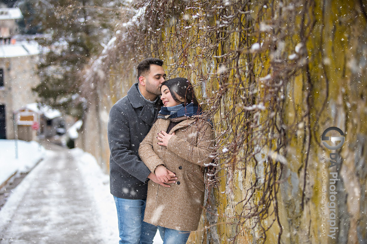 Winter Proposal Photographer at Elora