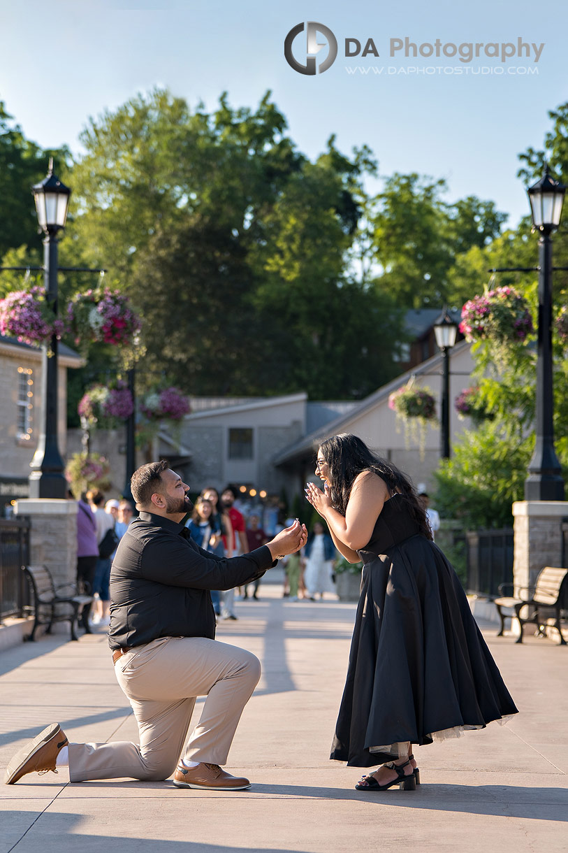 Intimate proposal photos in Elora