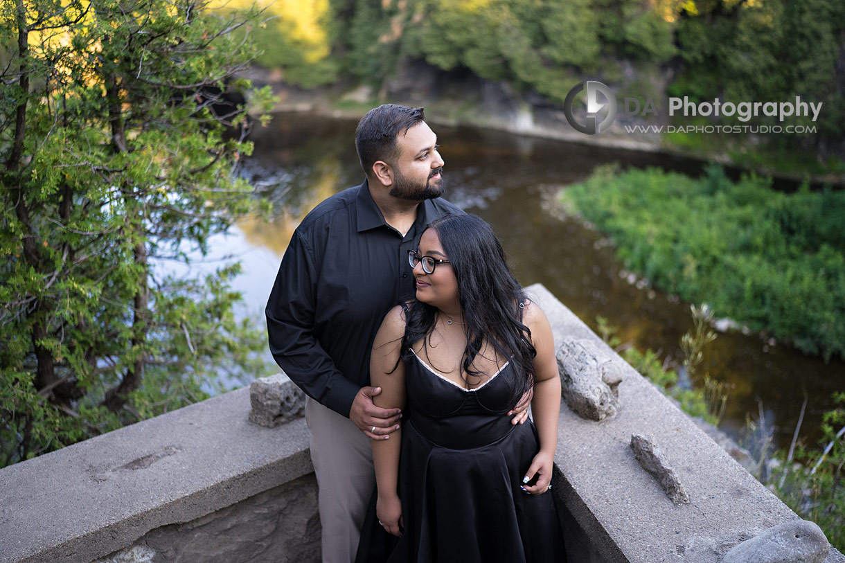 Intimate proposal photo at Elora Gorge Lookout